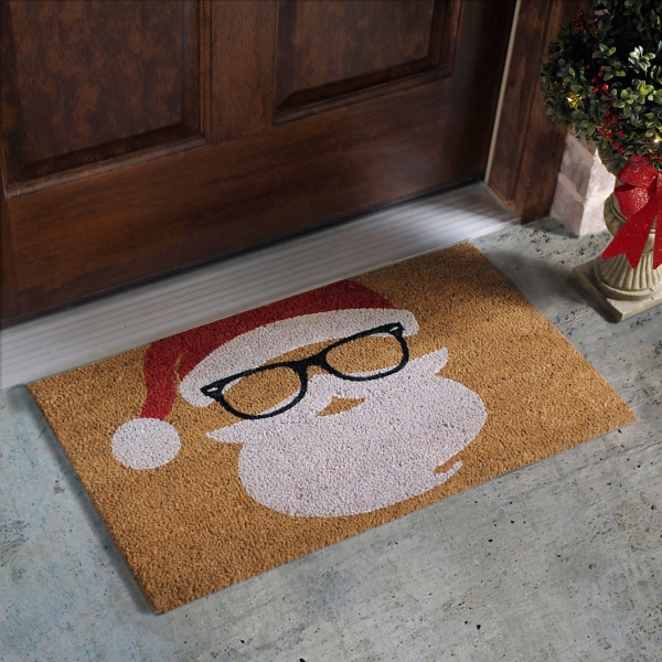 Hipster Santa Doormat Kirklands