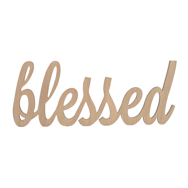 Blessed Script Word Art Plaque | Kirklands