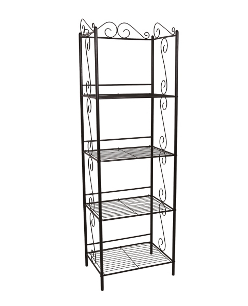 Copper Metal Scroll Etagere Bookcase Kirklands