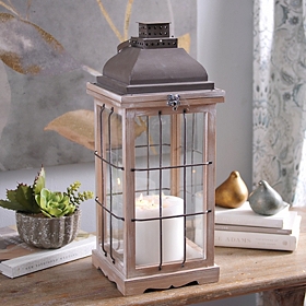 Wood and Metal Cage Lantern
