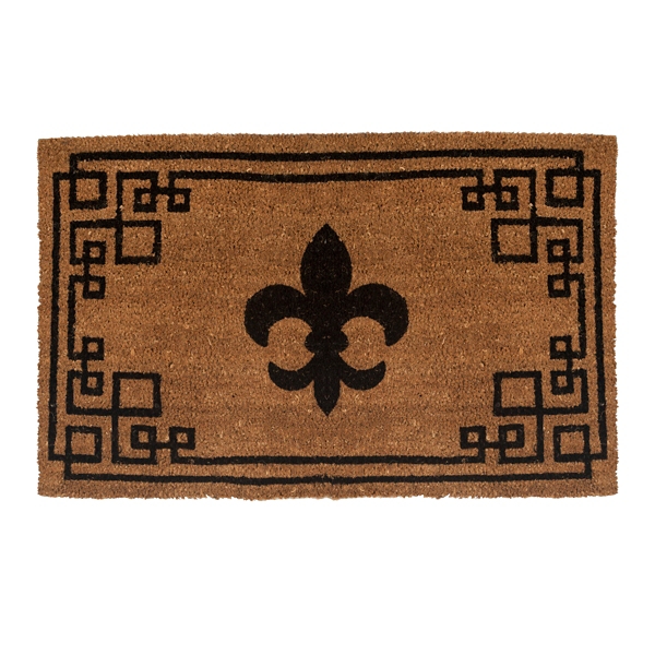 Greek Key Fleur De Lis Doormat Kirklands