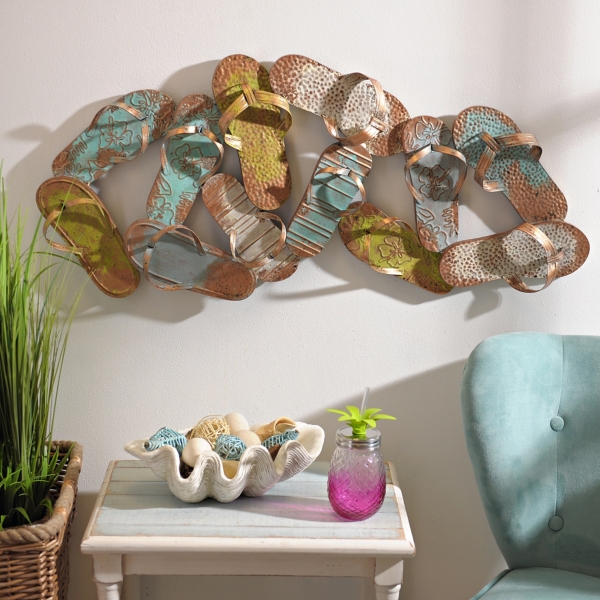 Flip Flop Pile Metal Wall Plaque Kirklands