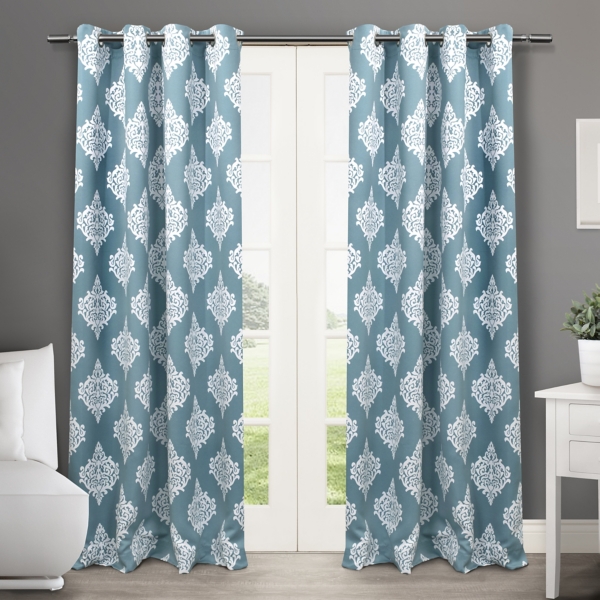 Teal Medallion Curtain Panel Set 96 In Kirklands