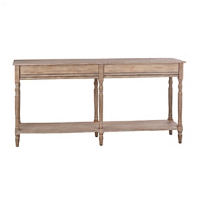 Tacoma Weathered Wooden Double Console table
