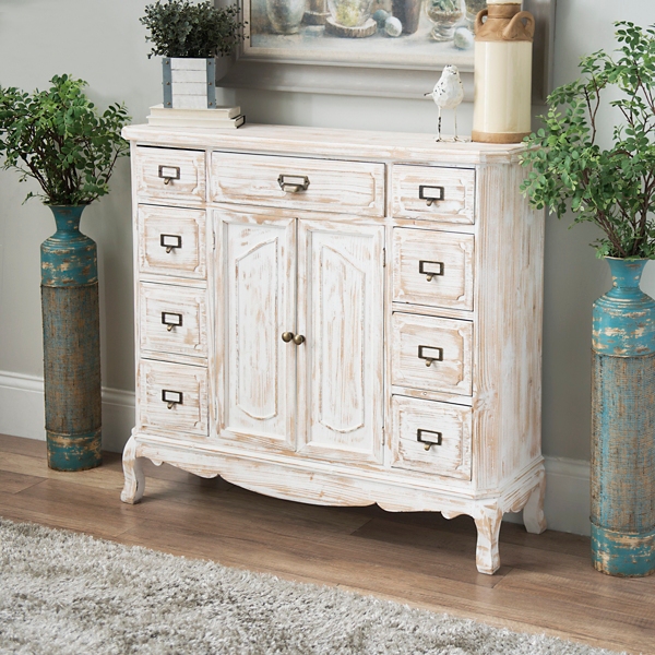 Vintage White Apothecary Cabinet