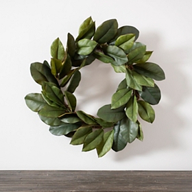 Magnolia Leaf Wreath, 24 in.