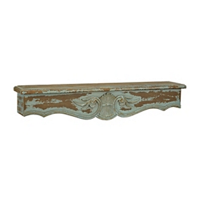 Distressed Turquoise Victorian Shelf