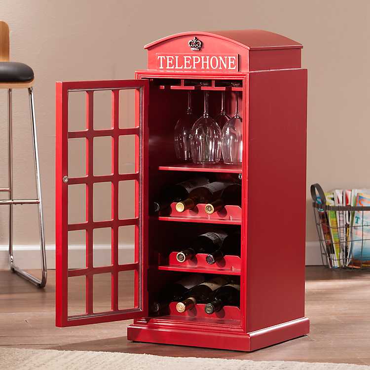 Franklin Phone Booth Wine Cabinet Kirklands