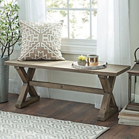 Wooden Farmhouse Bench