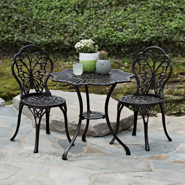 Cast Iron Butterfly 3 Pc Bistro Set Kirklands