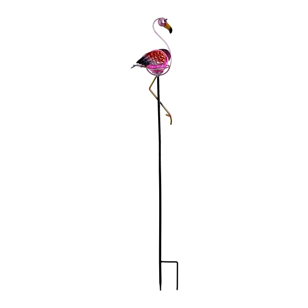 Pre Lit Pink Flamingo Solar Lawn Stake Kirklands