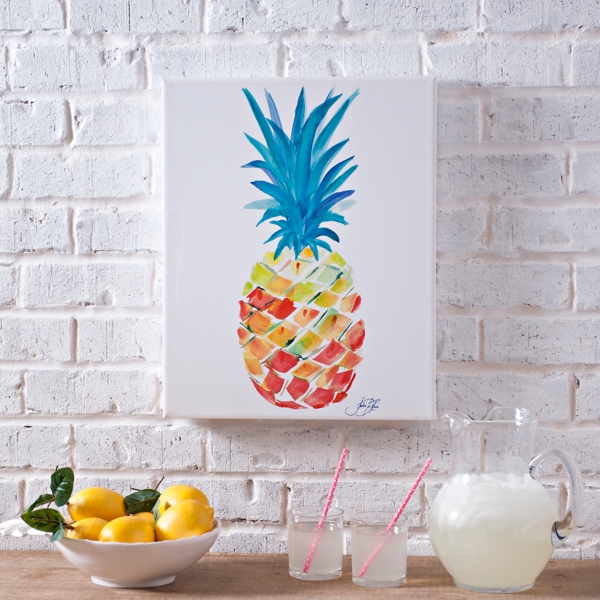 Vibrant Pineapple Outdoor Canvas Art Print Kirklands