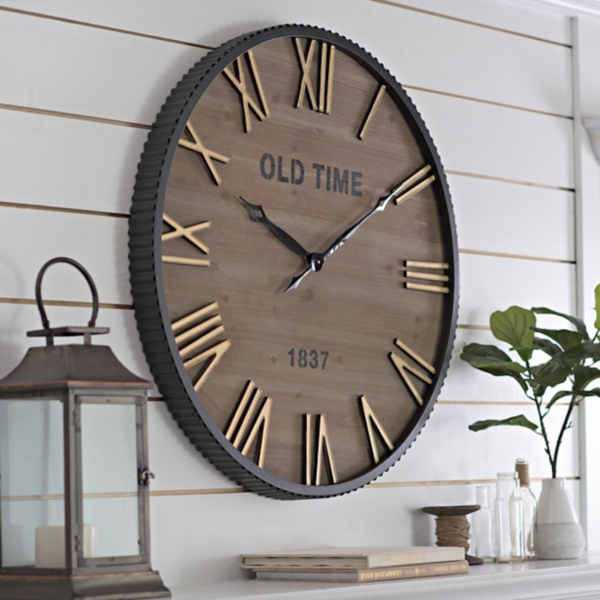 Drake Industrial Wall Clock