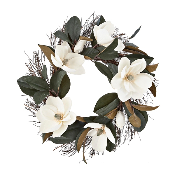 White Magnolia Wreath Kirklands