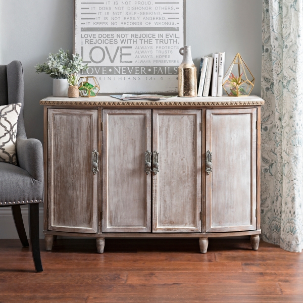 Alexandria Weathered Wood Cabinet Kirklands