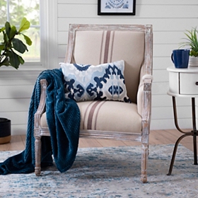 McKenna Tan Stripe Accent Chair