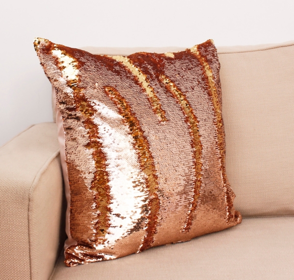 Rose And Gold Melody Mermaid Sequin Pillow Kirklands
