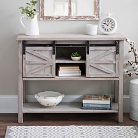 Sliding Door Farmhouse Console Table