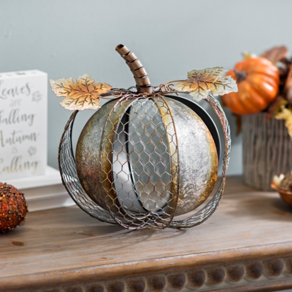 Galvanized Chicken Wire Pumpkin Kirklands