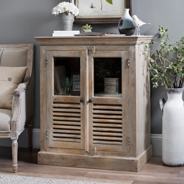 Farmhouse Shutter 2 Door Cabinet Kirklands