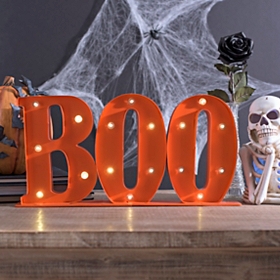 LED Halloween Boo Sign