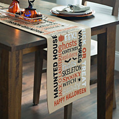 Halloween Typography Table Runner