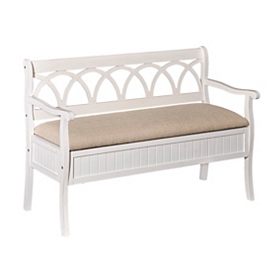 White Elliana Storage Bench