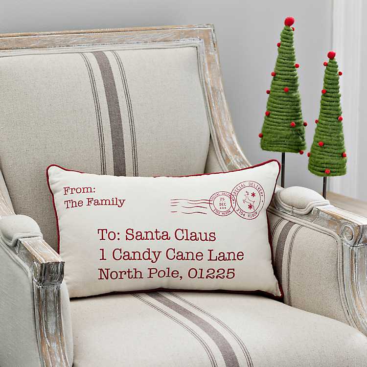 Postcard To Santa Accent Pillow Kirklands