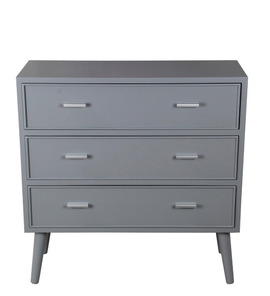 Light Gray Mid Century 3 Drawer Chest Kirklands