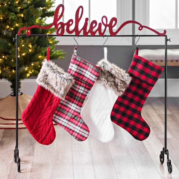 Rustic Believe Stocking Holder Kirklands