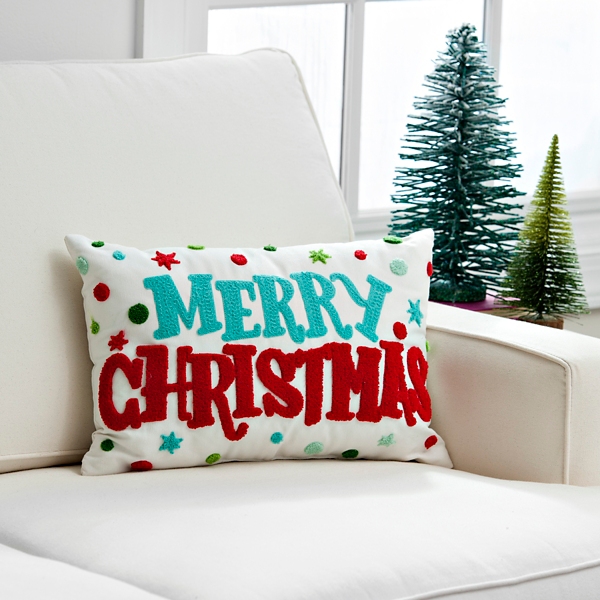 Colorful Merry Christmas Pillow