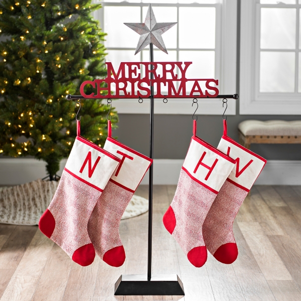 Galvanized Star Merry Christmas Stocking Holder Kirklands