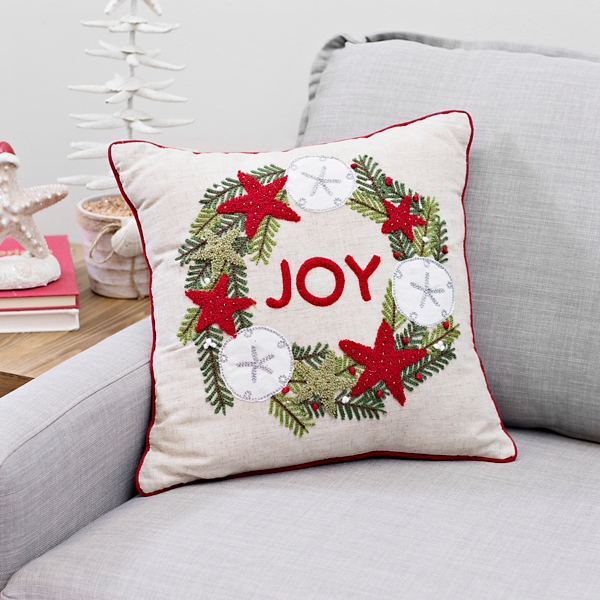 Coastal Joy Wreath Pillow Kirklands