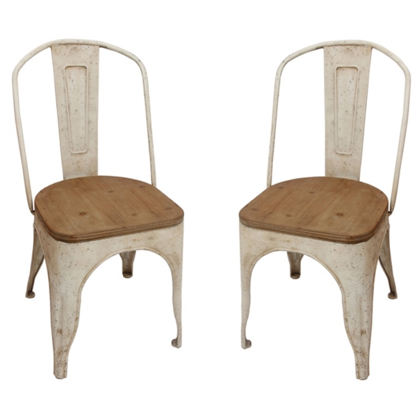 Distressed White Vintage Chairs Set Of 2 Kirklands