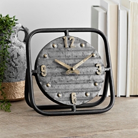 Vintage Metal Tabletop Clock