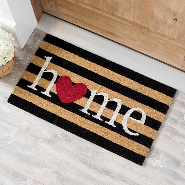 Striped Home Heart Doormat Kirklands