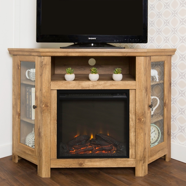 Barnwood Corner Fireplace Media Cabinet Kirklands