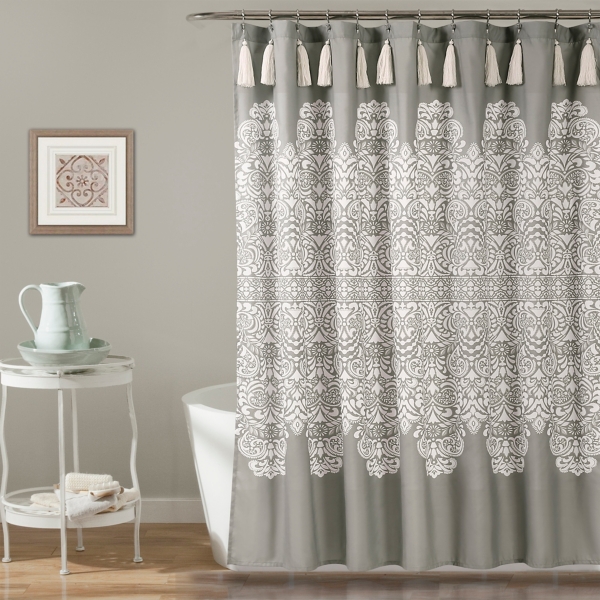Gray Boho Medallion Shower Curtain Kirklands
