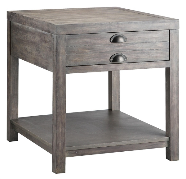 Weathered Grey End Table