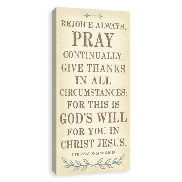 Rejoice Always Canvas Art Print