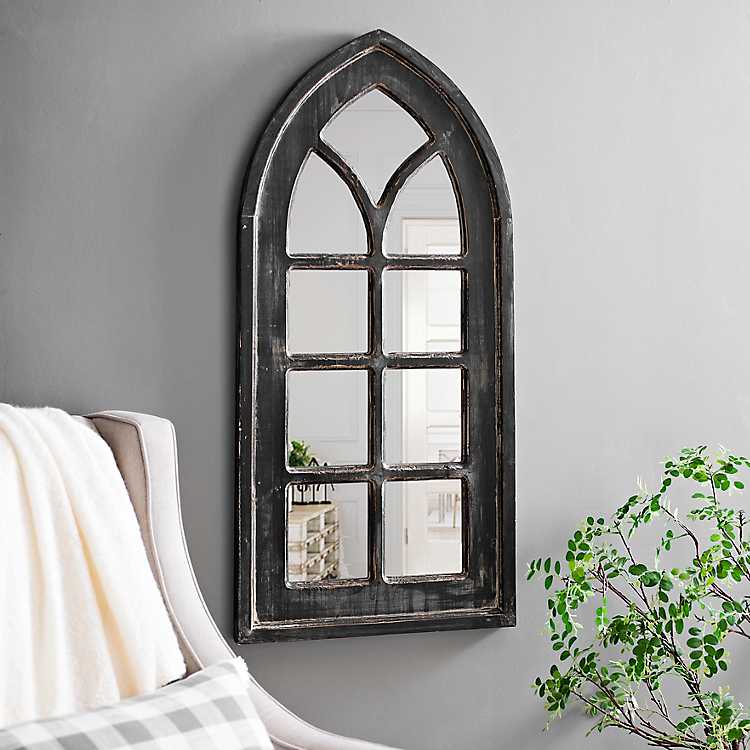 Arched 20 Panels Mirror Distressed Wall Mountable Hanging Living Room Decor...