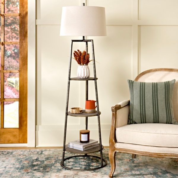 3 Tier Shelf Floor Lamp Kirklands