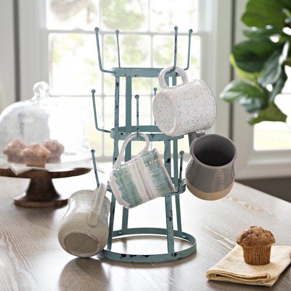 Turquoise Metal Mug Holder Kirklands