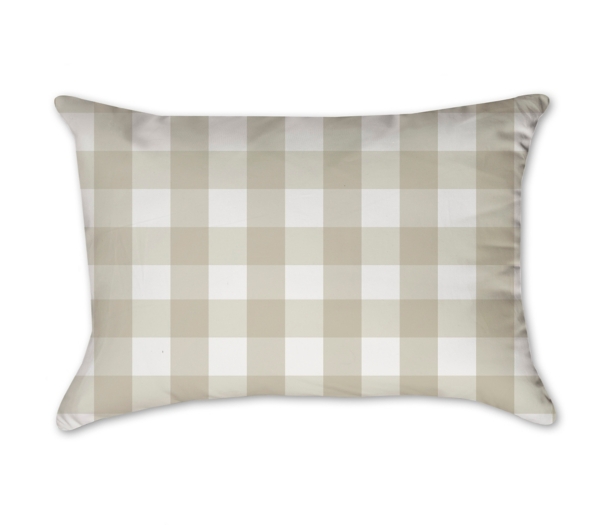 Tan And White Buffalo Check Accent Pillow Kirklands