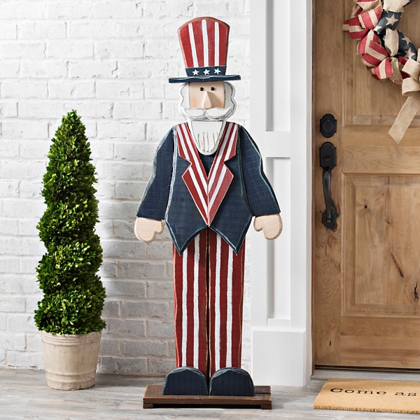 Wooden Uncle Sam Statue 57 In Kirklands