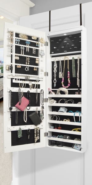 White Led Over The Door Jewelry Armoire Mirror Kirklands