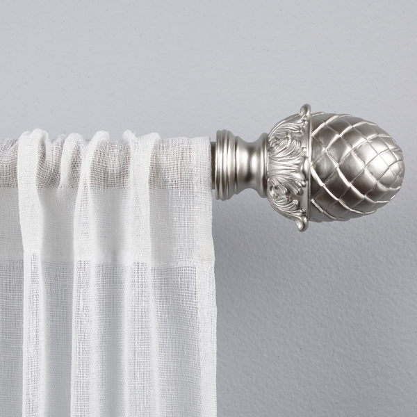 Ava Matte Silver Curtain Rod 120 In Kirklands