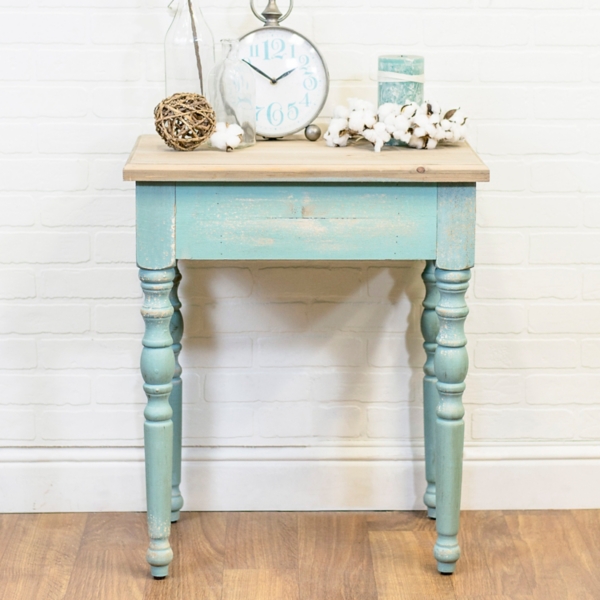 Distressed Blue Country Cottage Accent Table Kirklands