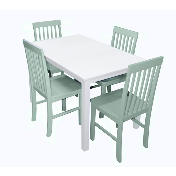 White And Mint Green 5 Pc Dining Set Kirklands