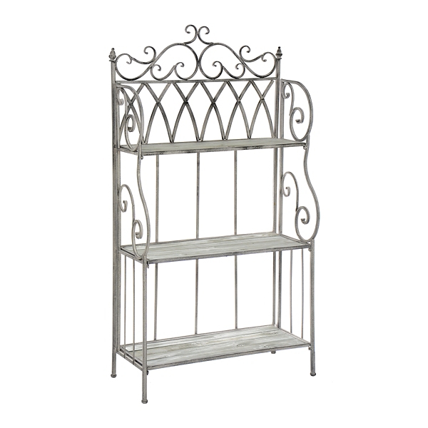Metal And Wood 3 Shelf Bakers Rack Kirklands